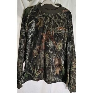 Scent Lok Men's Hunting Camo Shirt‎ Long Sleeve Collarless Camouflage Size 3XL